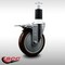 Service Caster 5'' SS Maroon Poly Swivel 1-1/2'' Expanding Stem Caster Total Lock Brake SCC-SSEXTTL20S514-PPUB-MRN-112 - alternate 3